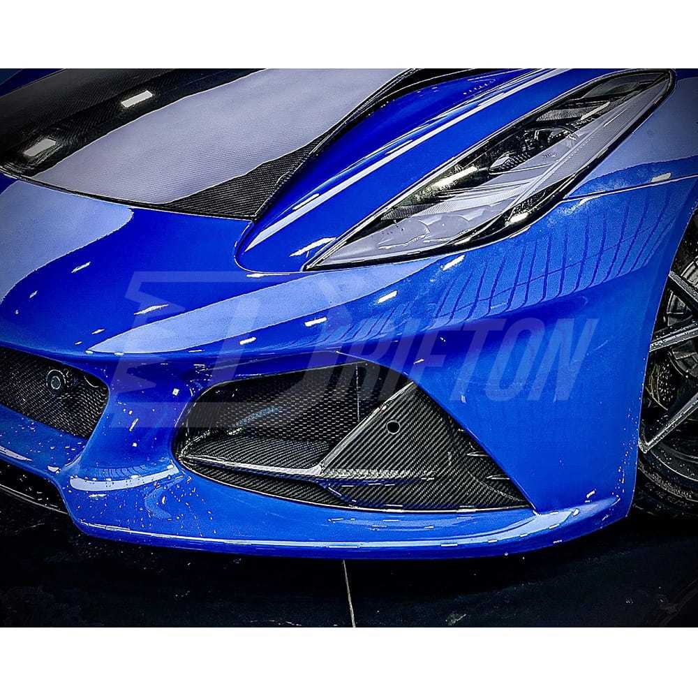 OD Style Dry Carbon Fiber Front Bumper Air Intake Vent For Lotus Emira