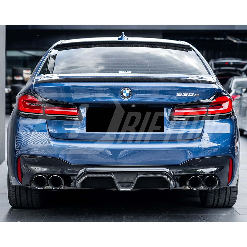 CS Style Dry Carbon Fiber Rear Diffuser Set For BMW 5 Series G30 G38 2017-2023