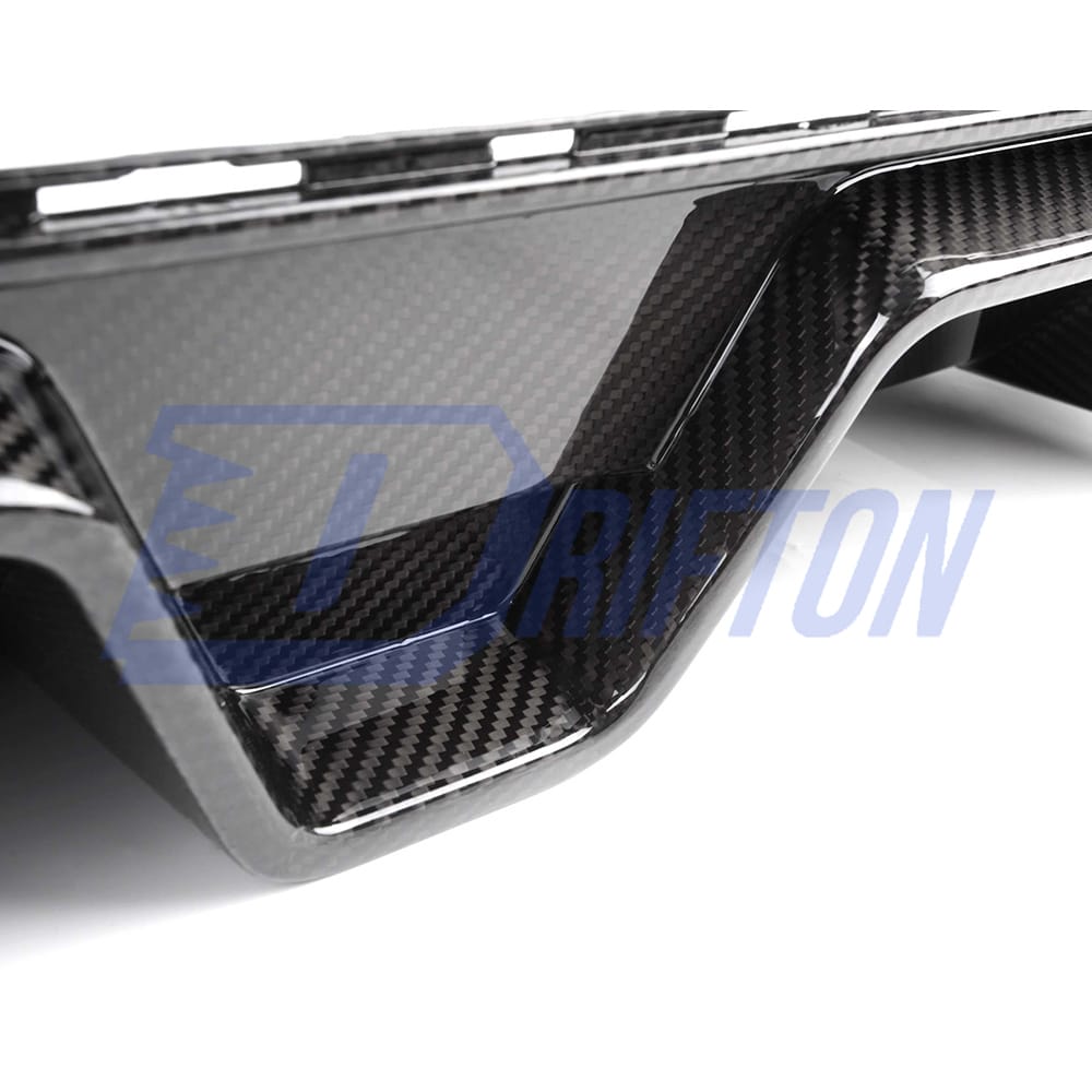 CS Style Dry Carbon Fiber Rear Diffuser Set For BMW 5 Series G30 G38 2017-2023