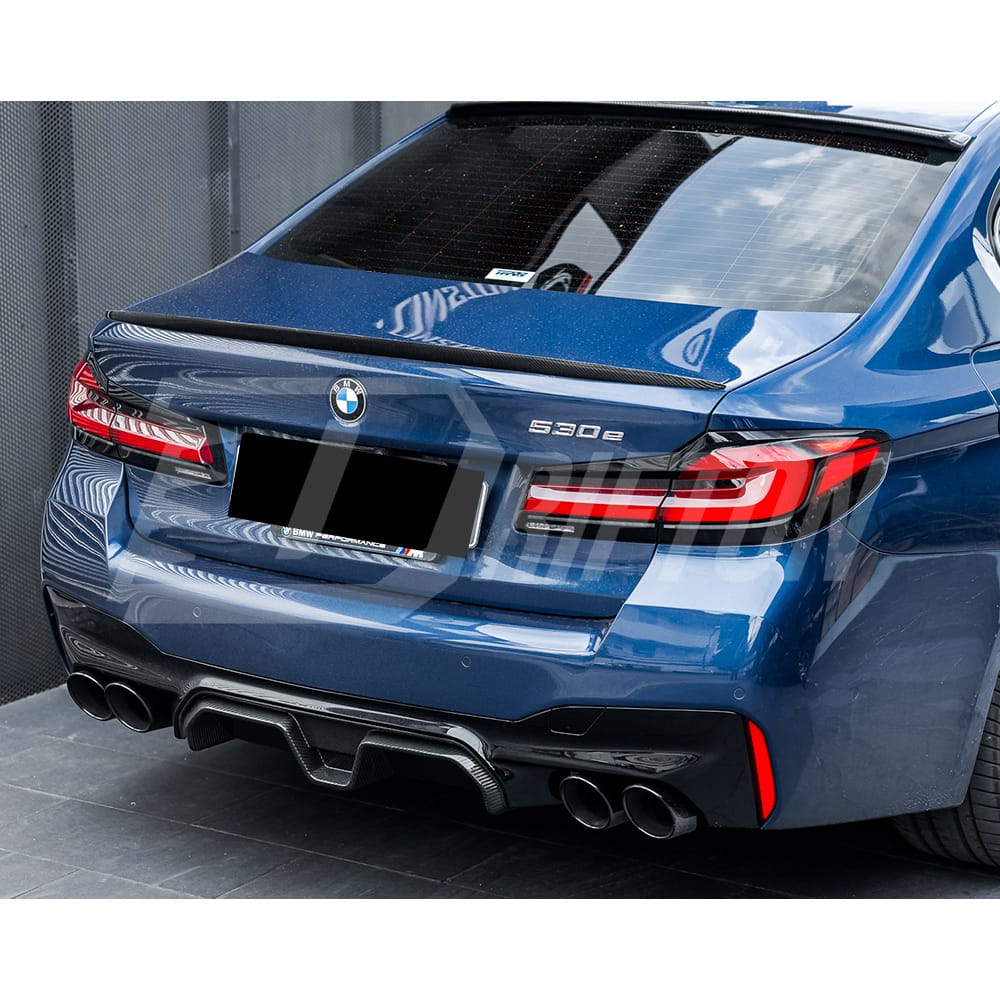 CS Style Dry Carbon Fiber Rear Diffuser Set For BMW 5 Series G30 G38 2017-2023