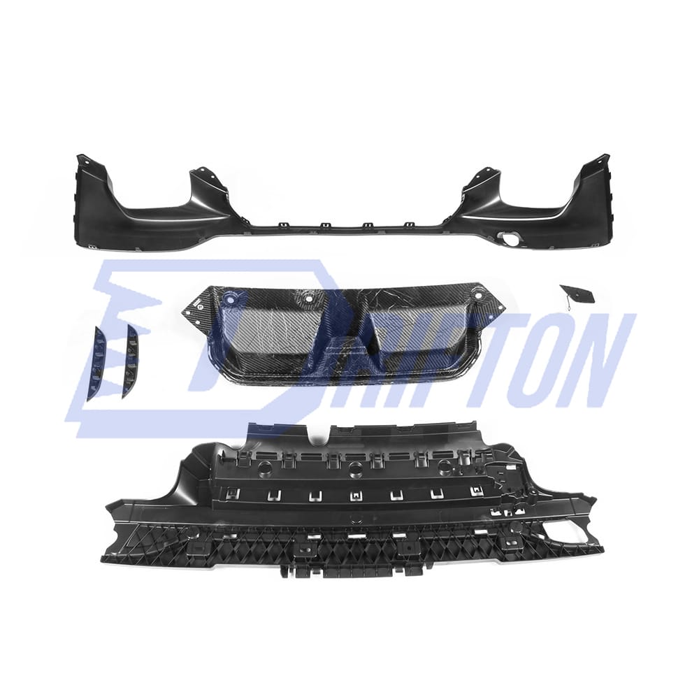 CS Style Dry Carbon Fiber Rear Diffuser Set For BMW 5 Series G30 G38 2017-2023