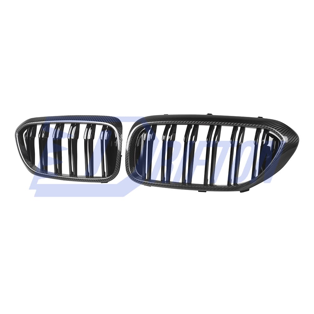 Dry Carbon Fiber Dual Slat Front Grille For BMW 5 Series G30 G38 2017-2019