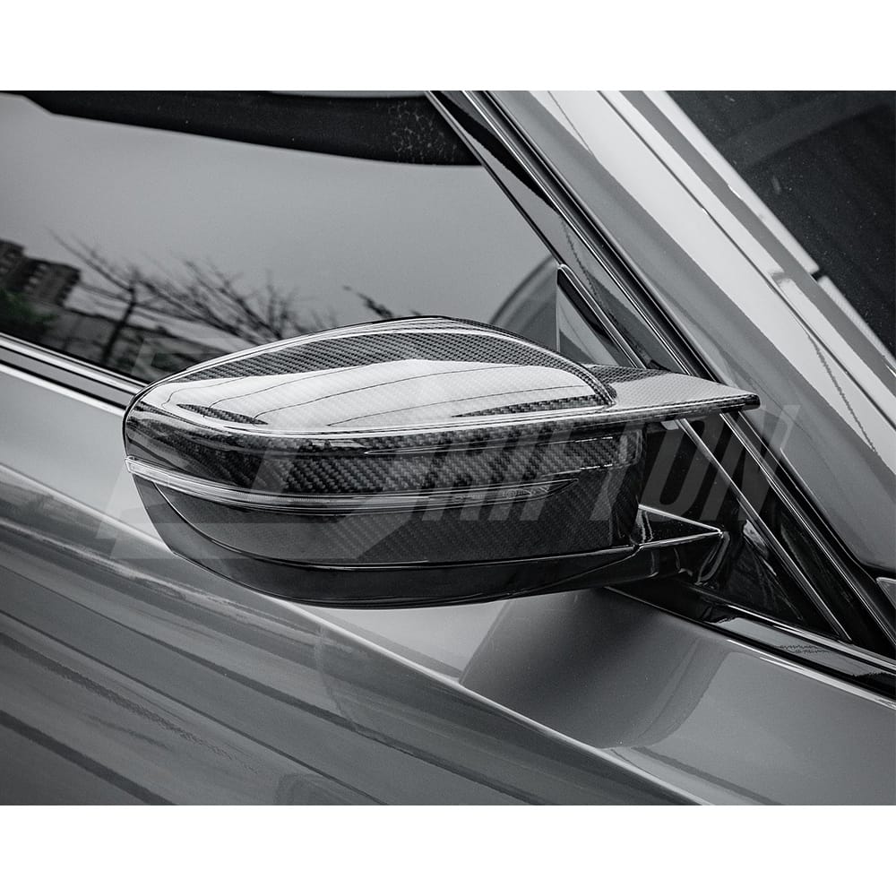 M4 Style Dry Carbon Fiber Side Mirror Cover For BMW 5 Series G30 G38 2017-2023