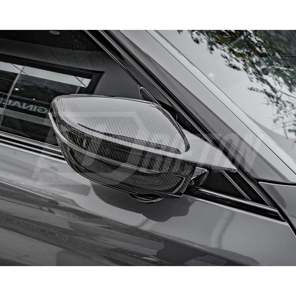 M4 Style Dry Carbon Fiber Side Mirror Cover For BMW 5 Series G30 G38 2017-2023