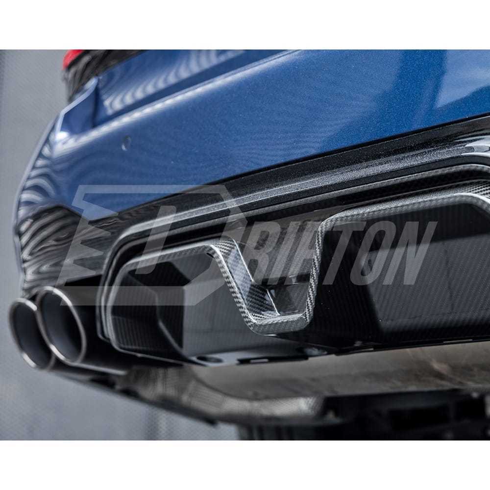 CS Style Dry Carbon Fiber Rear Diffuser Set For BMW 5 Series G30 G38 2017-2023