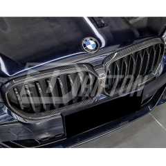 Dry Carbon Fiber Single Slat Grille For BMW 5 Series G30 G38 LCI 2020-2023