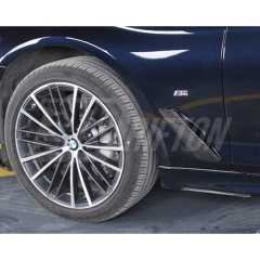 Dry Carbon Fiber Fender Vent Cover Trim For BMW 5 Series G30 G38 2017-2023