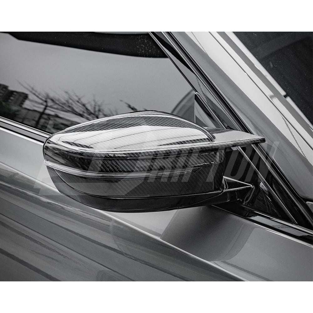 M4 Style Dry Carbon Fiber Side Mirror Cover For BMW 5 Series G30 G38 2017-2023