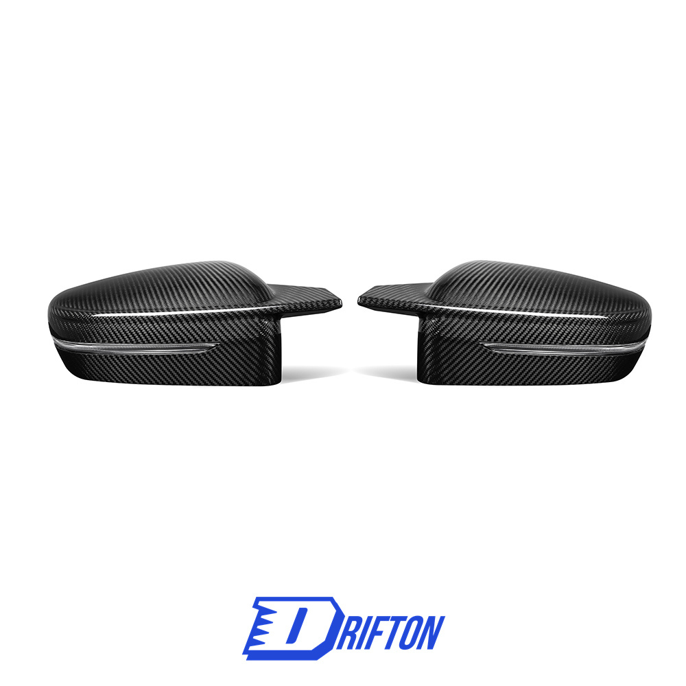 M4 Style Dry Carbon Fiber Side Mirror Cover For BMW 5 Series G30 G38 2017-2023
