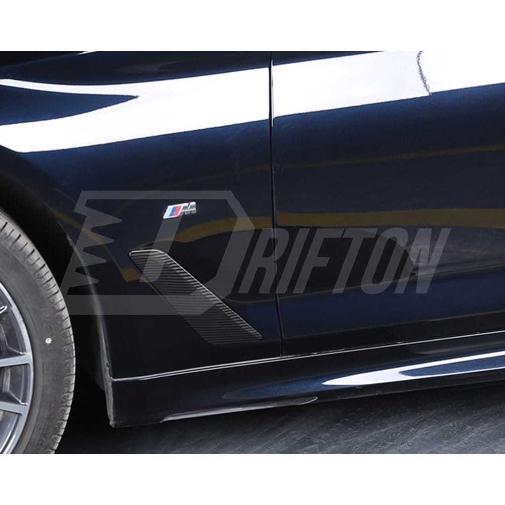 Dry Carbon Fiber Fender Vent Cover Trim For BMW 5 Series G30 G38 2017-2023