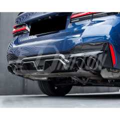 CS Style Dry Carbon Fiber Rear Diffuser Set For BMW 5 Series G30 G38 2017-2023