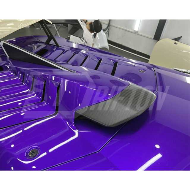Dry Carbon Fiber Rear Engine Hood Scoop For Lamborghini Huracan STO