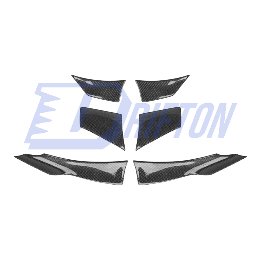MAD Style Carbon Fiber Front Bumper Canards For BMW M3 M4 F80 F82 F83 2014-2020
