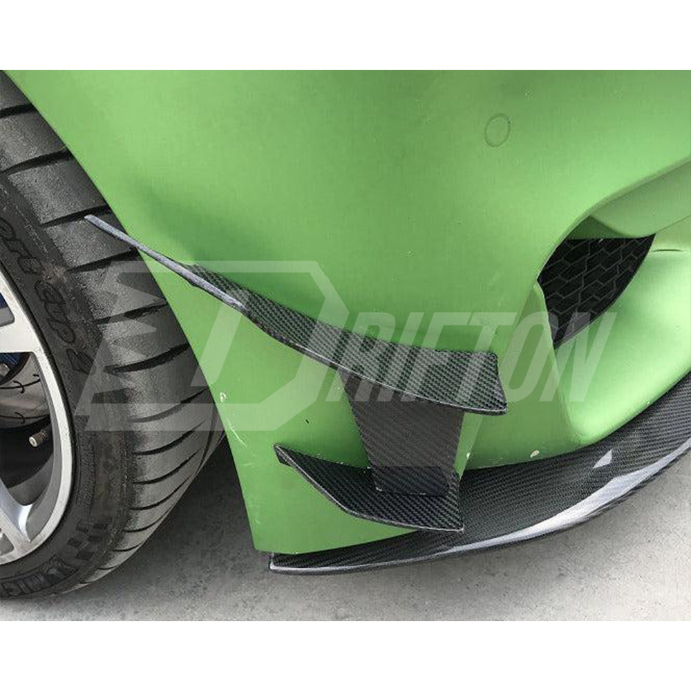 MAD Style Carbon Fiber Front Bumper Canards For BMW M3 M4 F80 F82 F83 2014-2020