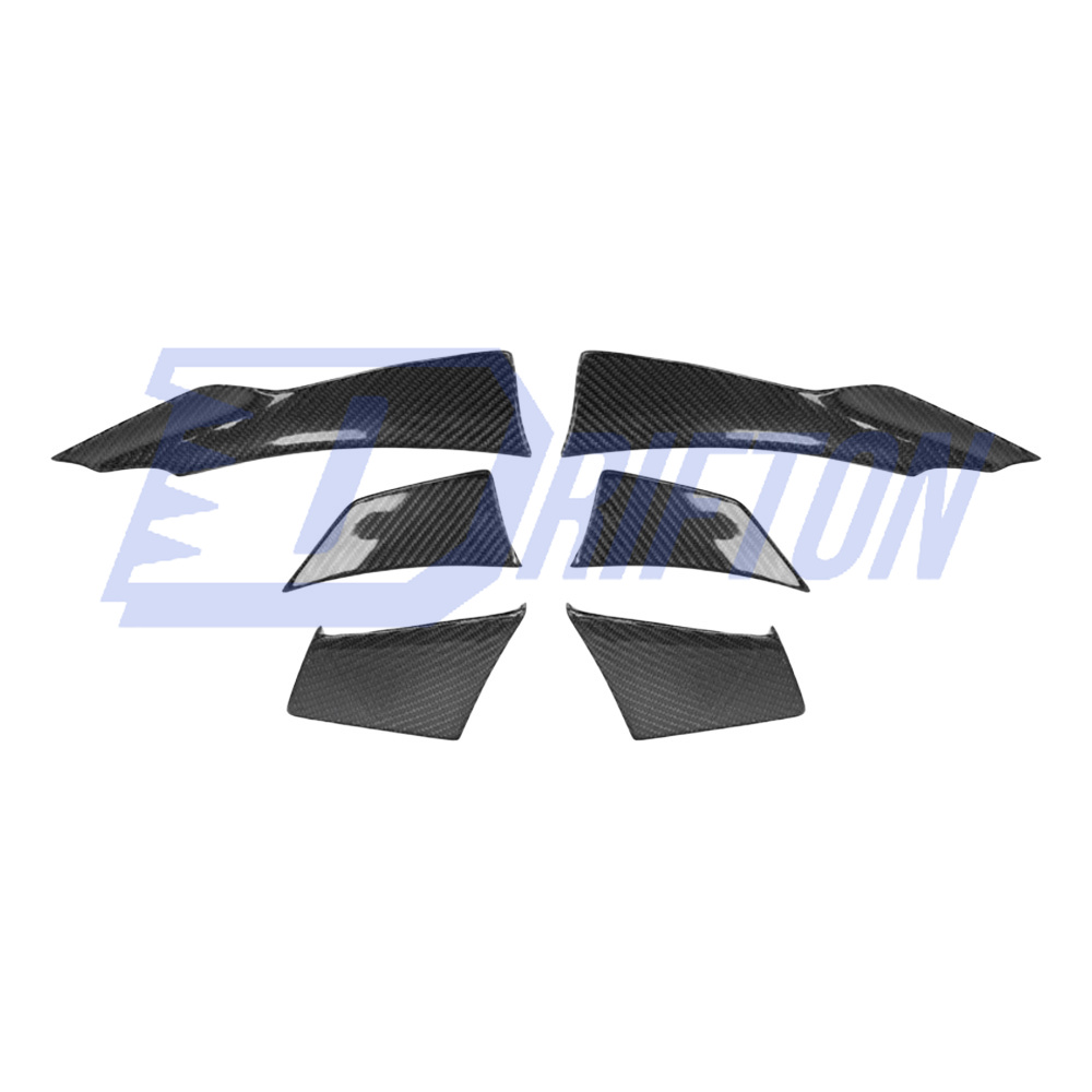 MAD Style Carbon Fiber Front Bumper Canards For BMW M3 M4 F80 F82 F83 2014-2020
