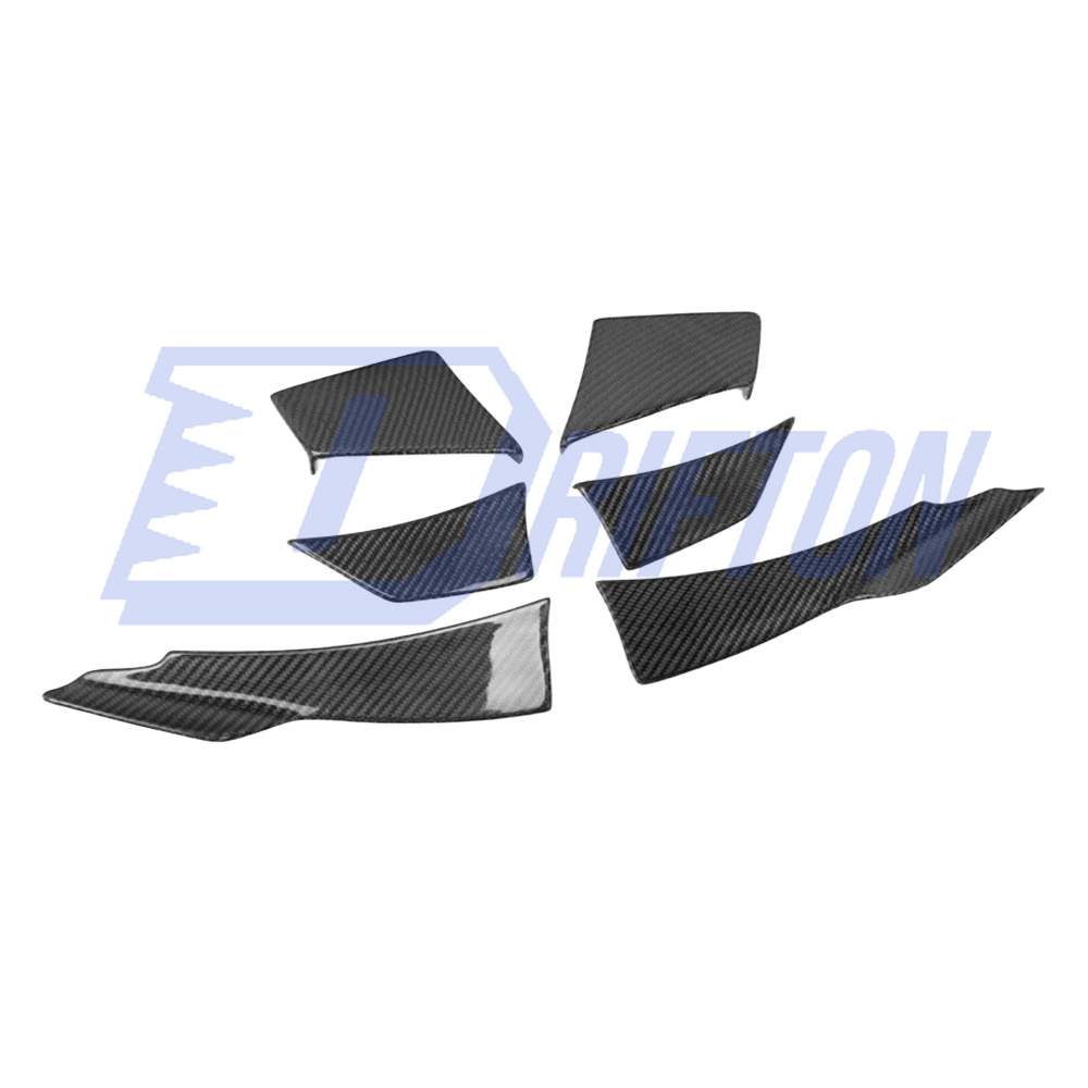 MAD Style Carbon Fiber Front Bumper Canards For BMW M3 M4 F80 F82 F83 2014-2020