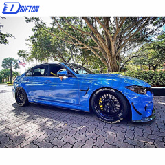 AT Style Carbon Fiber Front Bumper Canards For BMW M3 M4 F80 F82 F83 2014-2020