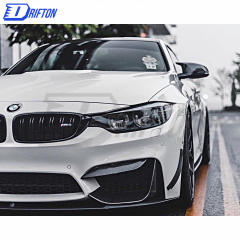 AT Style Carbon Fiber Front Bumper Canards For BMW M3 M4 F80 F82 F83 2014-2020