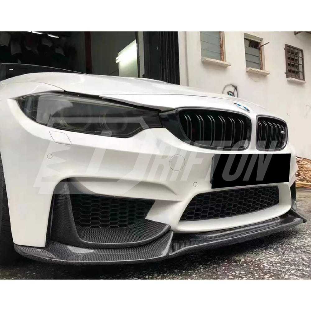 Varis Style Carbon Fiber Front Lip For BMW M3 M4 F80 F82 F83 2014-2020