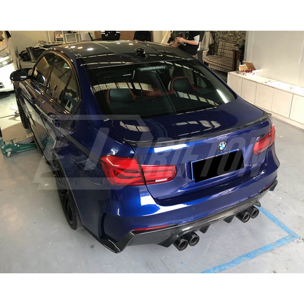 3D Style Semi Carbon Fiber Rear Bumper For BMW M3 M4 F80 F82 F83 2014-2020