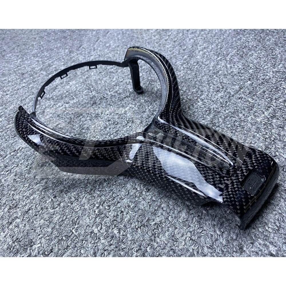 Carbon Fiber Steering Wheel Center Trim Replacement Cover For BMW M3 M4 F80 F82 F83 2014-2020