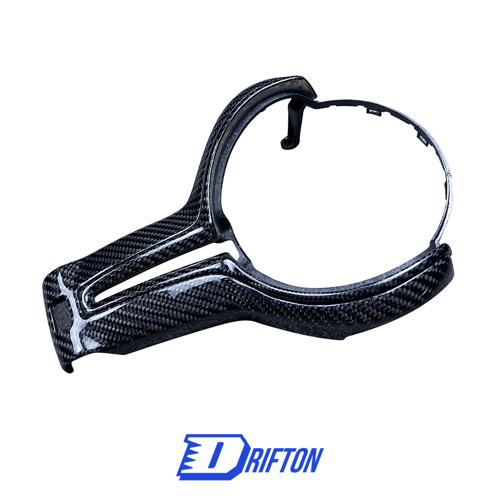 Carbon Fiber Steering Wheel Center Trim Replacement Cover For BMW M3 M4 F80 F82 F83 2014-2020