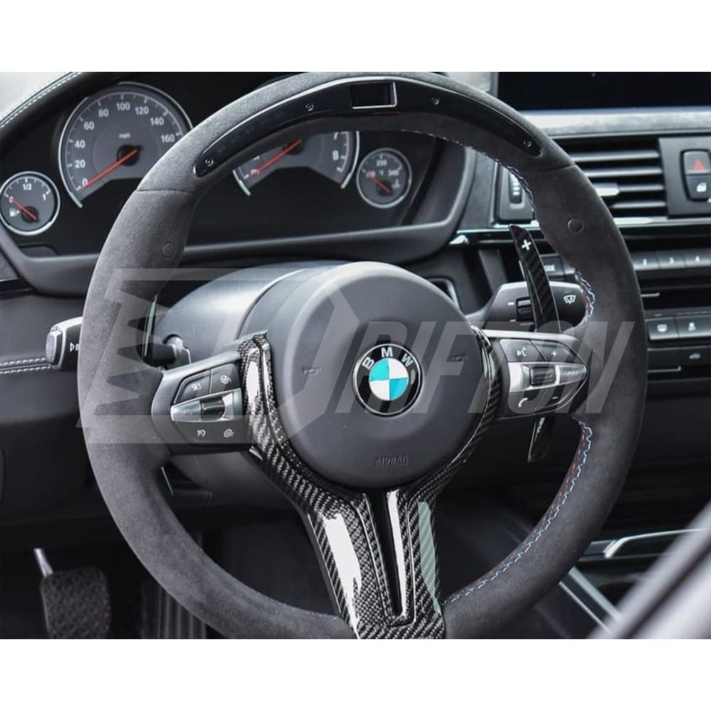 Carbon Fiber Steering Wheel Center Trim Replacement Cover For BMW M3 M4 F80 F82 F83 2014-2020