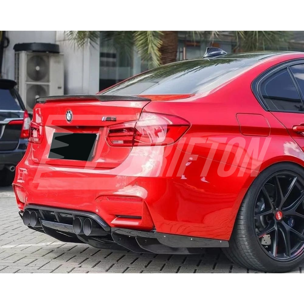 P Style Dry Carbon Fiber Trunk Spoiler Reare Wing For BMW M3 F80 2014-2020