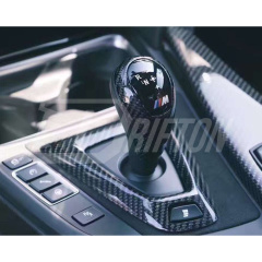 Dry Carbon Fiber Shift Gear Knob Cover For BMW M3 M4 F80 F82 2014-2020