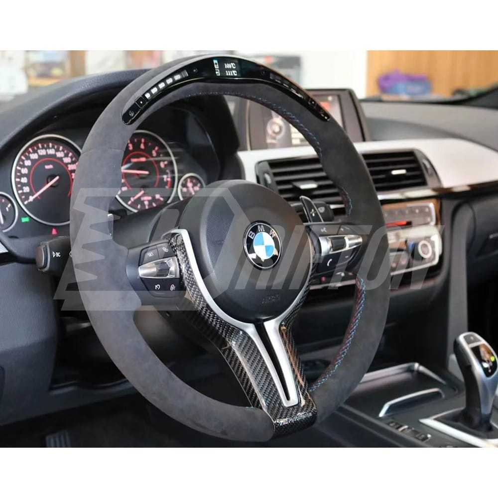 Customize Style Steering Wheel With LED Shift Light For BMW M3 M4 F80 F82 F83 2014-2020