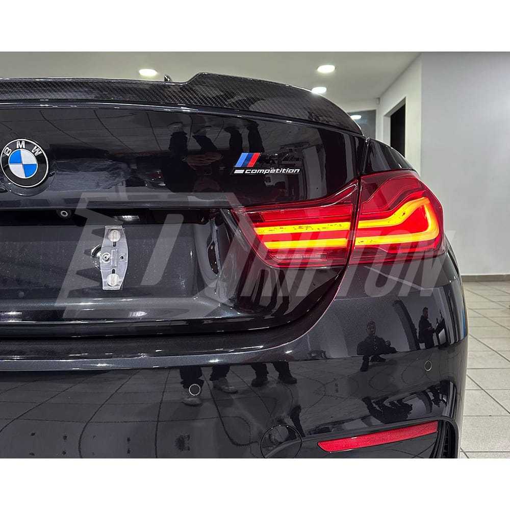 CS Style Carbon Fiber Rear Trunk Spoiler Wing For BMW M4 F82 2014-2020