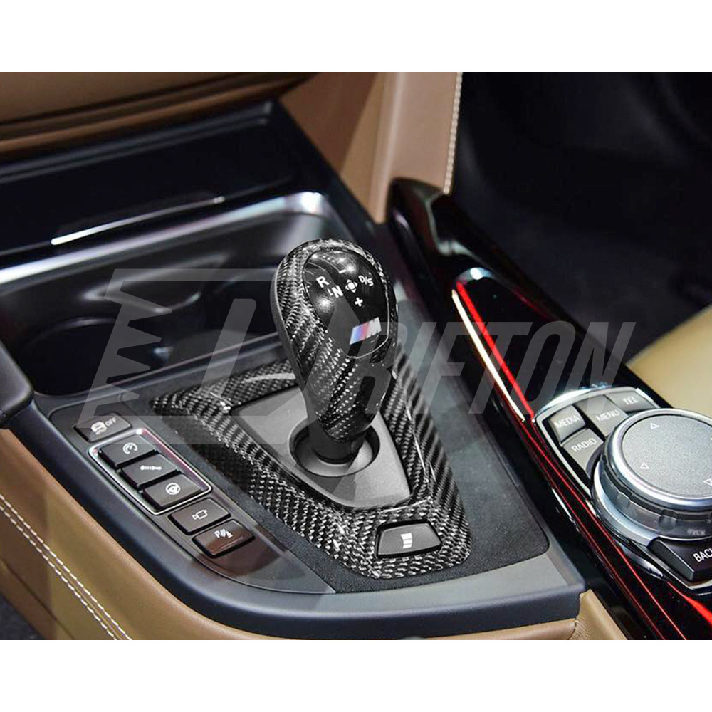 Dry Carbon Fiber Shift Gear Knob Cover For BMW M3 M4 F80 F82 2014-2020