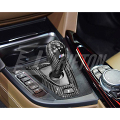 Dry Carbon Fiber Shift Gear Knob Cover For BMW M3 M4 F80 F82 2014-2020