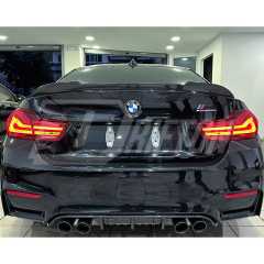 CS Style Carbon Fiber Rear Trunk Spoiler Wing For BMW M4 F82 2014-2020