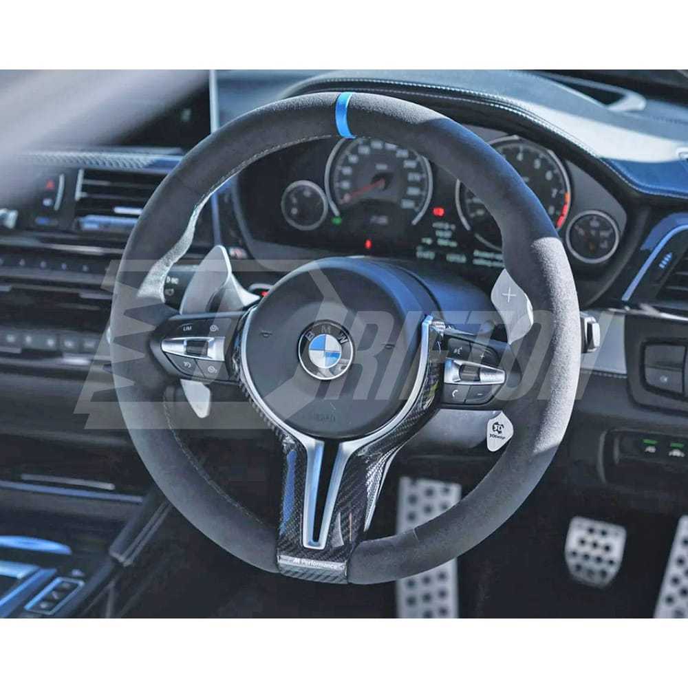 Carbon Fiber Steering Wheel Center Trim Replacement Cover For BMW M3 M4 F80 F82 F83 2014-2020