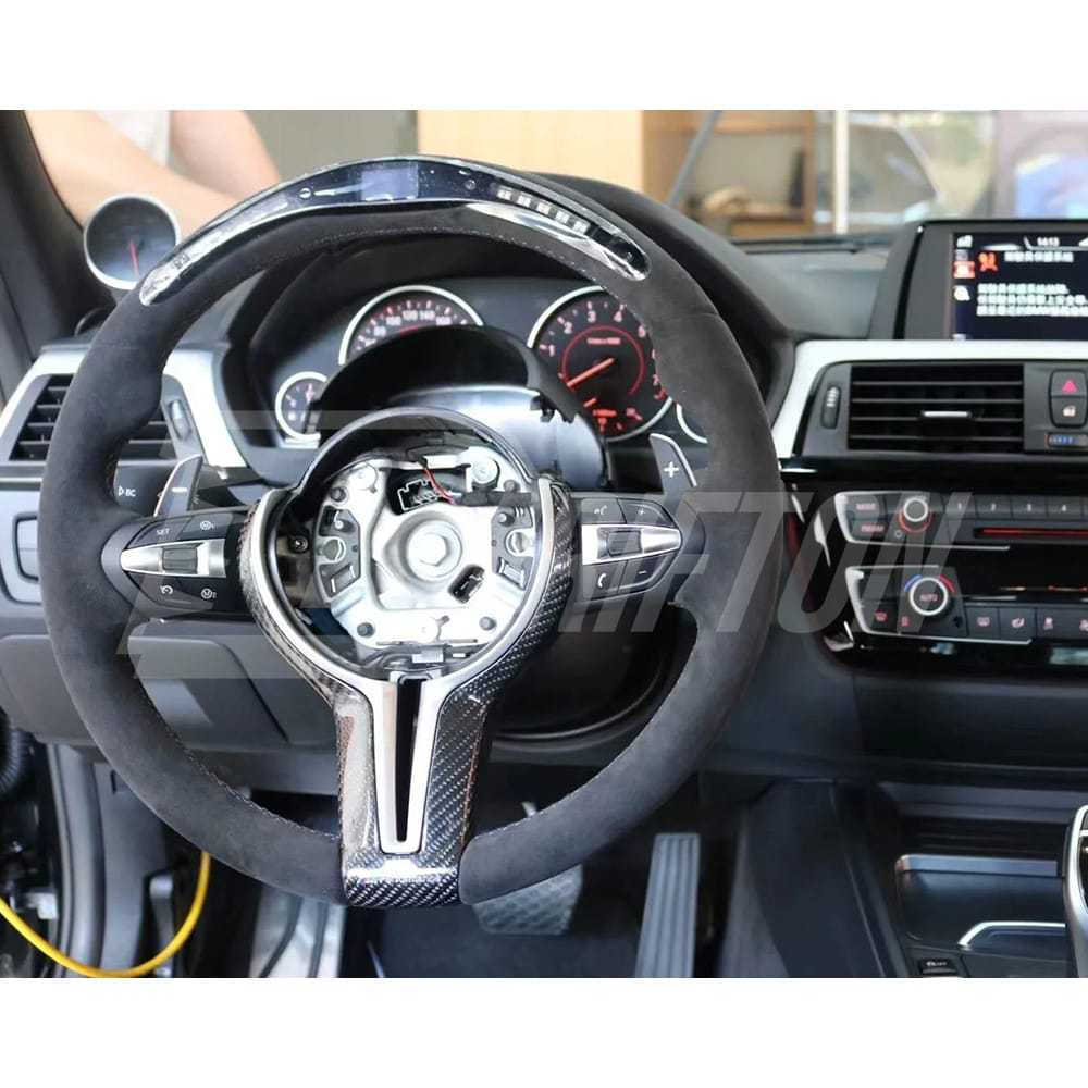 Customize Style Steering Wheel With LED Shift Light For BMW M3 M4 F80 F82 F83 2014-2020