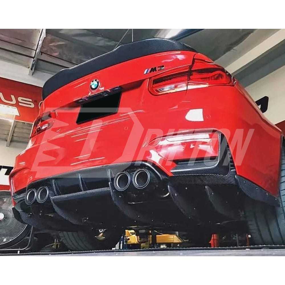 PSM Style Carbon Fiber Trunk Spoiler Rear Wing For BMW M3 F80 2014-2020