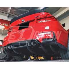 PSM Style Carbon Fiber Trunk Spoiler Rear Wing For BMW M3 F80 2014-2020
