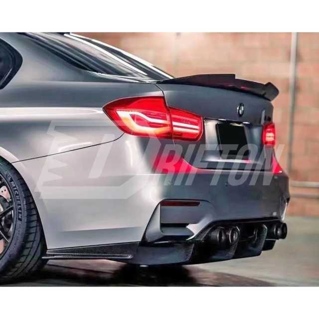 PSM Style Carbon Fiber Trunk Spoiler Rear Wing For BMW M3 F80 2014-2020