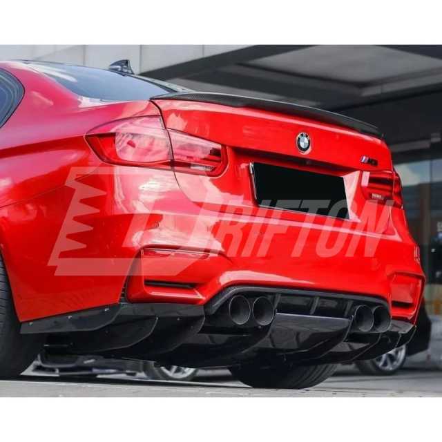 P Style Dry Carbon Fiber Trunk Spoiler Reare Wing For BMW M3 F80 2014-2020