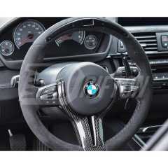 Carbon Fiber Steering Wheel Center Trim Replacement Cover For BMW M3 M4 F80 F82 F83 2014-2020