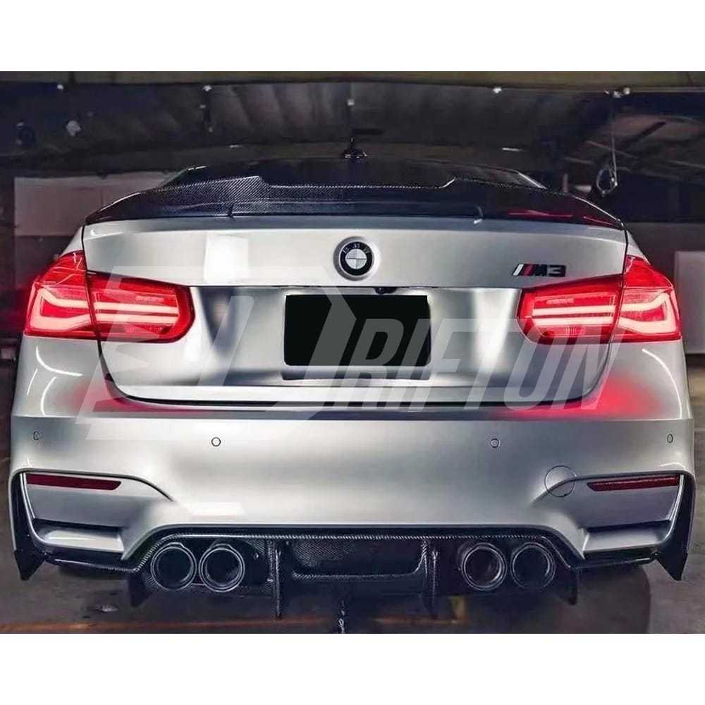 PSM Style Carbon Fiber Trunk Spoiler Rear Wing For BMW M3 F80 2014-2020