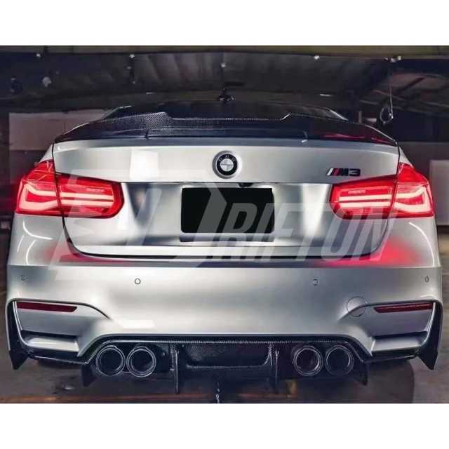 PSM Style Carbon Fiber Trunk Spoiler Rear Wing For BMW M3 F80 2014-2020