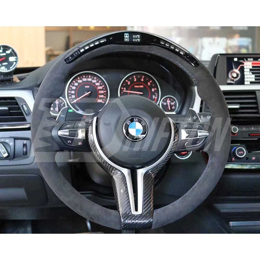 Customize Style Steering Wheel With LED Shift Light For BMW M3 M4 F80 F82 F83 2014-2020