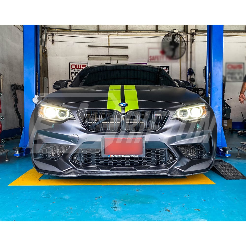 CS Style Dry Carbon Fiber Front Lip For BMW F87 M2C 2016-2019