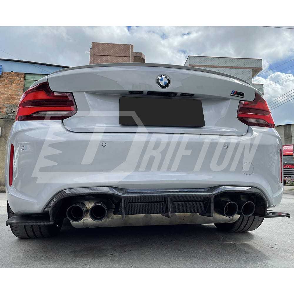 MTC Style Dry Carbon Fiber Rear Diffuser For BMW F87 M2 M2C 2016-2019