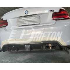 KT Style Dry Carbon Fiber LED Brake Light Rear Diffuser For BMW F87 M2 M2C 2016-2019