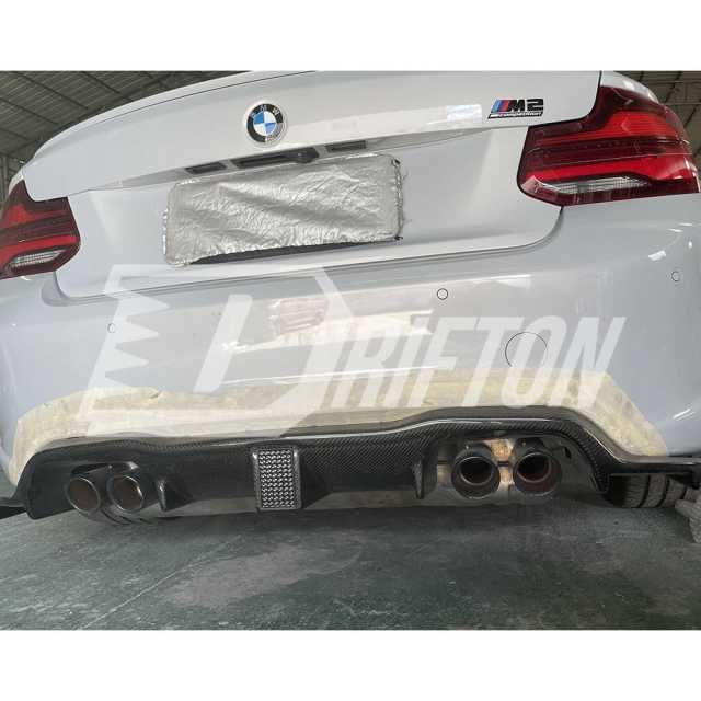 KT Style Dry Carbon Fiber LED Brake Light Rear Diffuser For BMW F87 M2 M2C 2016-2019