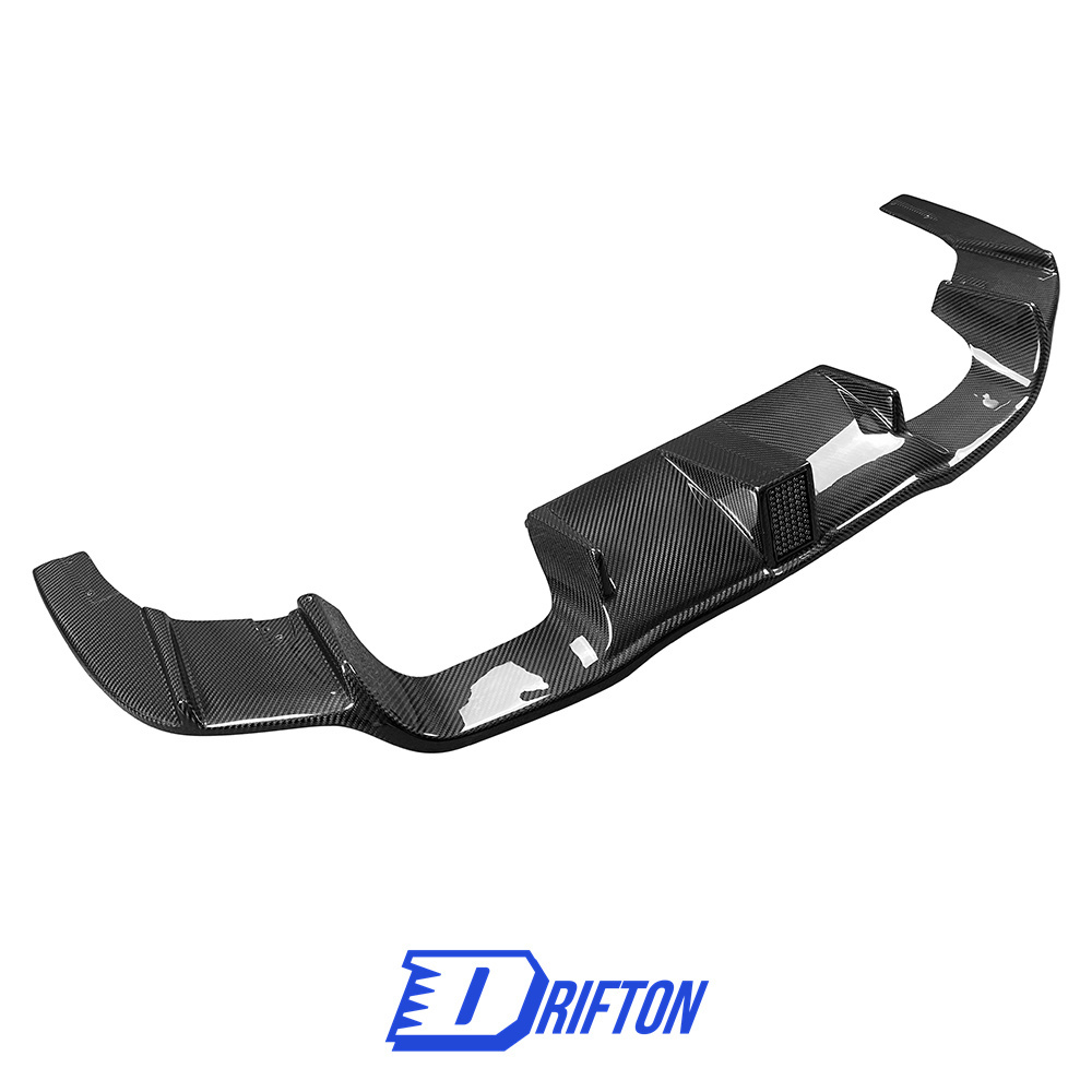 KT Style Dry Carbon Fiber LED Brake Light Rear Diffuser For BMW F87 M2 M2C 2016-2019