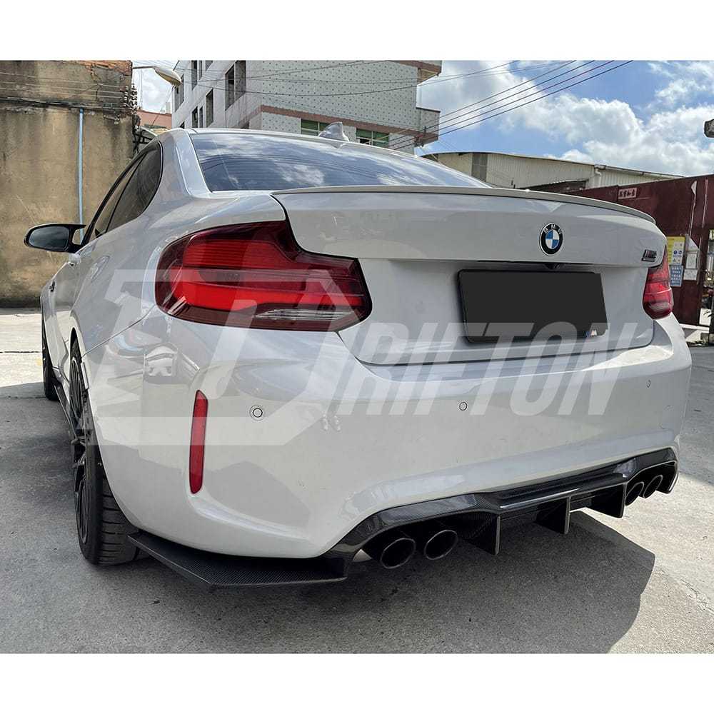 MTC Style Dry Carbon Fiber Rear Diffuser For BMW F87 M2 M2C 2016-2019